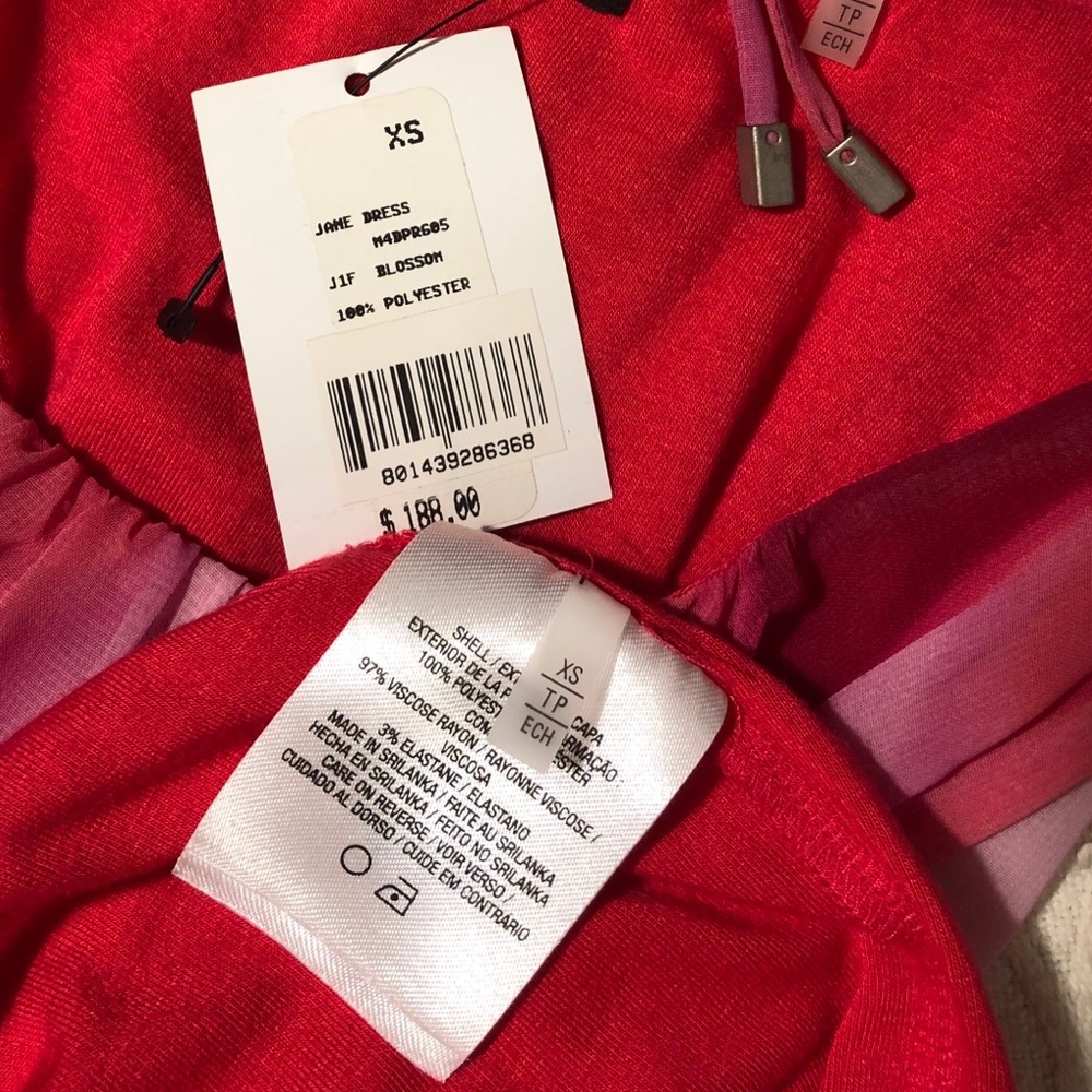 Fuchsia pastel chiffon flowing dress - Picture 5 of 6